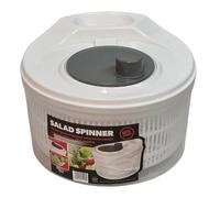 MTK Salad Spinner | Lightweight Dishwasher Safe Salad Dryer | Easy to Use, Easy to Clean | Spin to Wash, Dry & Dress Vegetables | Transparent Serving Bowl & Colander Basket, White