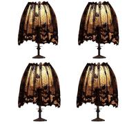 MTKCM Halloween Spider Web Lamp Shades Party Decoration For Window Door Fireplace Mantle Scarf Cover 4 PCS