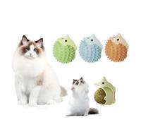 MTKO 3 Packs 2 in 1 Catnip Ball，Multi-Functional Interactive Cat Toy, Hedgehog Scratcher with Replaceable Catnip Ball,Moisture and Dust Resistant, Easy to Stick on Various Surfaces (3 Color
