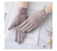 MTKSFDC Lace Gloves 1Pair Silk Short Gloves Women Summer Lace Gloves Anti-Slip Breathable Cycling Driving(Lilac colour 1)