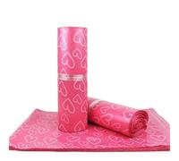 MTKSFDC Mailing Bags 50Pcs/Lot Large Courier Bags Frosted Pink Heart Pattern Self-Seal Adhesive Bag Matte Material Envelope Mailer Postal Mailing Bag(Pink,45x60cm)