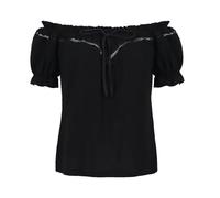 MTKSFDC Medieval cCorset Top Women Gothic Line Blouse Renaissance Cosplay Top Medieval Folk Dressing Outfit Halloween(Black,S)