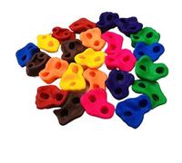 MTKSFDC Rock Climbing Holds Rock Climbing Wall Holds Games Wood Wall Climbing Stones Toys Playground Outdoor Playset(Colorful 10pcs no screw)