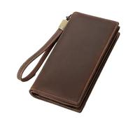 MTKSFDC Wallet for Men Men Wallets Genuine Leather Male Long Clutch with Phone Pocket Blocking Cards Holder Large Capacity Storage Bags