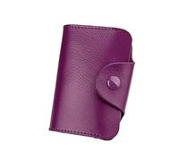 MTKSFDC Wallet for Men Real Leather Credit Card Holder Men Wallet Small Pouch Money Bag Big Capacity Cardholder Case Genuine Leather Wallets Pochette(Purple)