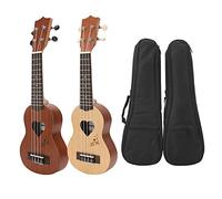 Mtlavishness 1 Pair 17 Inch Couple Ukuleles Ideal for Romantic Duets and Family Bonding Spruce Panel Sapele Backplate with Nylon Strings Retro Stylish Design Lightweight and