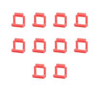 Mtlavishness 10 Pcs PCIE Riser Card Retainer Secure Fastening Hard Plastic For Connecting USB Risers To Motherboard PCIE Slot With 23 X 21mm Size And Minus 5 To 70℃ Working (Red)