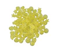 Mtlavishness 100PCS Queen Bee Rearing Cup Plastic Vivid Color Beekeeping Bee Cell Cup for Beekeeper (Yellow)