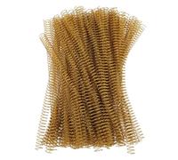 Mtlavishness 100Pcs Spiral Binding Coils Iron Dia 14.3mm 9/16in 48 Teeth 4:1 Ratio 115 Sheet Capacity for A4 Paper (Gold)