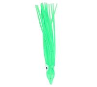 Mtlavishness 10pcs Bag Mini Size Squid Octopus Shape Fishing Bait Lure Red White Luminous Soft Plastic Lures with Life Like Swimming Action for Freshwater Saltwater Night Fishing (Green)