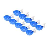Mtlavishness 10PCS G18 Male Thread Chicken Waterer Cup Thicken Automatic Poultry Water Feeding Equipment For Quails Birds Red (Blue)