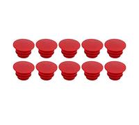 Mtlavishness 10pcs Mountain Bike Handlebar Plug Durable Reliable Bicycle Handlebar Sleeve Aluminum Handlebar End Lib for Most Bicycles with 27mm Diameter Plastic and Resin (Red)