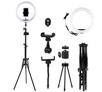 Mtlavishness 12 Inch Ring Fill Light For Makeup Live Broadcast Video Production Still Life Lightweight Portable Supports Various Angle Operations Two Color Temperature Designs