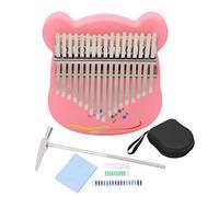 Mtlavishness 17 Key Kalimba Thumb Piano for Kids and Adults Maple Material for Superior Sensation Suitable for Various Occasions Pink Color