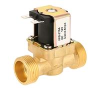 Mtlavishness 1pc DC12V G3/4 Normal Closed Brass Electric Solenoid Valve for Water - High Pressure Brass Body, Stable 300mA Current, 0 55℃ Water Temperature Range, Flow Direction