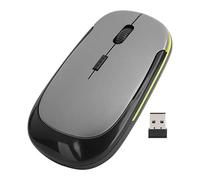 Mtlavishness 2.4G Wireless Adjustable Optical USB Mouse with Super Anti Interference and Silent Design for Notebook and Computer Use 1600dpi Black (Silver Grey)