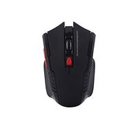 Mtlavishness 2.4Ghz Mini Portable Wireless Optical Gaming Mouse For PC Laptop With 2.4GHz Digital Wireless Transmission Up To 10 Meters 800dpi 1200dpi Adjustable Cursor Speed 6 (Black)