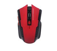 Mtlavishness 2.4Ghz Mini Portable Wireless Optical Gaming Mouse For PC Laptop With 2.4GHz Digital Wireless Transmission Up To 10 Meters 800dpi 1200dpi Adjustable Cursor Speed 6 (Red)