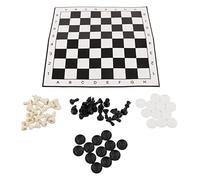 Mtlavishness 2 In 1 Chess And Checkers Set With 32 Chess Pieces 24 Checkers And Paper Chessboard Perfect Combo Set For Kids Teens And Adults Ideal For Family Game Nights Travel