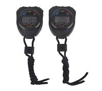 Mtlavishness 2 PCS Multifunctional Digital LCD Handheld Stopwatch Timer with Compass Sports Stopwatch for Racing and Running Accurate 1/100 Second Timing Large Screen Display G13