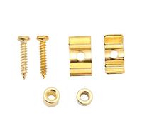 Mtlavishness 2 PCS Silver Compact Burr Iron Guitar String Retainer Guide for Electric Guitar Headstock Pressing Ideal for Musicians On The Go Offers Long Lasting Durability And (Gold)