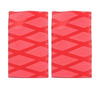 Mtlavishness 2 Pcs Table Tennis Racket Soft Grip Tape, Heat Shrinkable Anti-Slip Handle Tape with Non-Slip Pattern, Comfortable Polyolefin Grips Sweatband for Pong Bats, Training (Red)