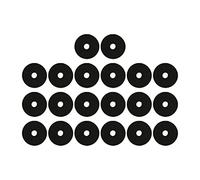 Mtlavishness 20 Pcs Cymbal Felt Washer Pads Stand Replacement Parts Non Fading Wear Smooth Surface Improve Sound Prevent Collision for Drum Set Accessory with Approx 4cm Size (Black)
