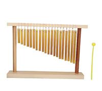 Mtlavishness 20-Tone Wind Chimes Single-Row Percussion Instrument Educational Musical Toy For Children For Teaching Children's Programs And Music Training Solid Wood And Metal