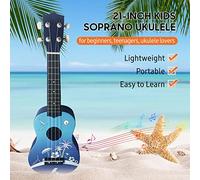 Mtlavishness 21 inch Kids Soprano Ukulele Ideal for Beginners and Teenagers with Exquisite Workmanship Made of Basswood Plywood and Comes with a Gig Bag for Easy Carrying (Type 2)