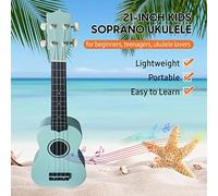 Mtlavishness 21 inch Kids Soprano Ukulele Ideal for Beginners and Teenagers with Exquisite Workmanship Made of Basswood Plywood and Comes with a Gig Bag for Easy Carrying (Type 3)