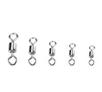 Mtlavishness 210pcs High Strength Stainless Steel 2# 4# 6# 7# 8# Rolling Swivel Fishing Tackle Box with Bearing Swivel Solid Rings Ideal for Bass Freshwater Saltwater Offshore