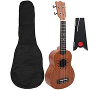 Mtlavishness 21in Ukulele 4 String Sapele Wood Professional Concert Instrument for Beginners Kids Adults with Portable Foldable Stand