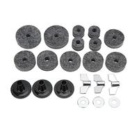 Mtlavishness 21Pcs Cymbal Replacement Accessories Felts Sleeves Wing Nuts Washers for Hi Hat Clutch Cup Strong And Durable Prevent Collision Enhance Sound Performance Suitable For (Grey)