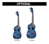 Mtlavishness 23 Inch Mahogany Veneer Soprano Ukulele with Attractive Sound and Comfortable Playing Experience Ideal for Picnics Camping and Traveling Imported Italian Strings (21-inch)