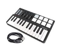 Mtlavishness 25 Key Ultra Portable Usb Midi Keyboard Controller With 8 Colorful Backlit Trigger Pads High Performance Velocity Sensitive Keys Plug And Play Usb 2 0 Compatible With