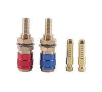 Mtlavishness 2pcs 8mm Water Cooled Gas Adapter Quick Connector Fitting for TIG Welding Torch, Quick Connector Set, Water Cooled Adapter, Quick Fitting Hose Connector, Brass Mat