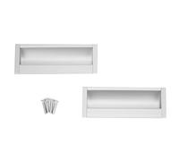 Mtlavishness 2pcs Household Aluminum Alloy Pull Handles Exquisite Modern Simple High Hardness Suitable for Cabinets Drawers Wardrobes and More Approx 125g Hole Distance 96mm