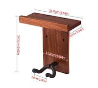 Mtlavishness 2pcs Multifunction Wall Guitar Hanger DIY Kit Made of Solid Mahogany for Acoustic Classic Electric Guitars Bass Ukulele and More with Space Saving Design and Easy