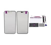 Mtlavishness 2pcs Phone Front Outer Lens Screen Glass with Tools OCA Adhesive Front Screen Glass Outer Panel for IOS 14 Pro Max
