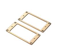 Mtlavishness 2pcs Pickup Mounting Rings for Humbucker Pickups Cover Frame Set Copper Sturdy And Durable Suitable For LP Guitars With 3 Color Options 8.9x4.5x0.4cm Item Size (Gold)