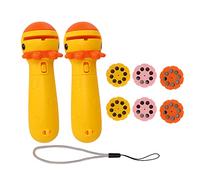 Mtlavishness 2PCS Torch Projector Yellow Cute Deer Shape Projection Flashlight Night Light for Children Bedtime Learning with Colorful Images Educational & Fun Projection Toy for