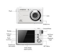 Mtlavishness 3.0 inch TFT Portable 4K Digital Camera 48MP Ideal for Kids and On The Go Shooters with 16X Zoom Auto Focus Self Timer Face Detection Anti Shaking Comes with 2 (Black)