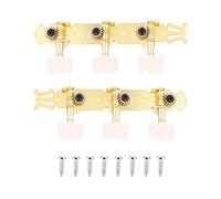 Mtlavishness 3+3 Acrylic Classical Guitar String Tuning Peg Tuners Machine Heads Gold Qualified Material Sturdy Durable Long Time Use Fast Accurate Tuning Prevent Screw Slippage