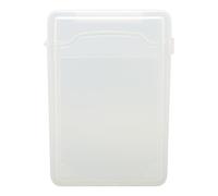 Mtlavishness 3.5in Dual Disc External Hard Drive Case Translucent White PP Material Shock Proof Anti Static Storage Protection for Home and Office Use Can Hold Two 3.5in Hard