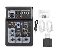 Mtlavishness 3 Channel Sound Mixer Digital Stereo Sound Board Console System With Track Record Soundcard OTG Function For DJ Studio And Live Streaming Portable With BT Function
