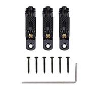 Mtlavishness 3 PCS Single Roller String Bridge For Guitar Durable Strong Metal Construction Smooth Surface Easy Installation For Guitarists Approx 42 10 4mm Weight 55g Color Black