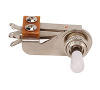 Mtlavishness 3 Way L Shaped Toggle Switch Electric Guitar Pickup Selector Cream Yellow Cap Metal Material For Tones Control In Electric Guitars Fine Processing Standard Size For (White hat)