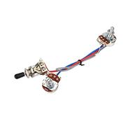 Mtlavishness 3 Way Prewired Switch Wiring Harness Set for Double Electronic Circuit Electric Guitar Completely Prewired Low Noise Durable And Convenient For Double Electronic