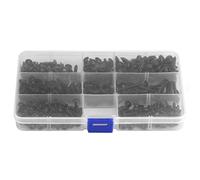 Mtlavishness 340Pcs Flange Self Screws Assorted Set with Case 100% Standard Coarse Pitch Stackable Compartment Box for Various DIY and Construction Projects