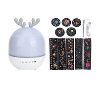 Mtlavishness 360 Degree Rotating Projection Lamp USB Powered Night Light for Home Bedroom Decoration with Six Interchangeable Films and Cute Design